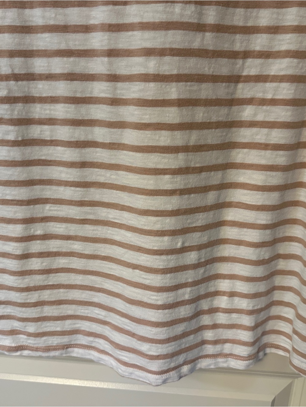 Universal Thread White and Tan Striped Mini Tshirt Dress women’s Sz small - Picture 3 of 9